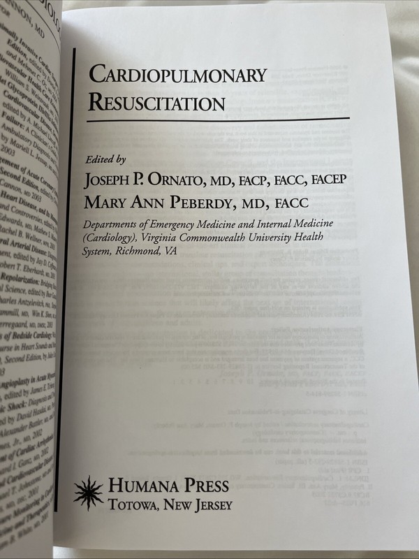 Contemporary Cardiology Ser.: Cardiopulmonary Resuscitation by Joseph P. Ornato gallery