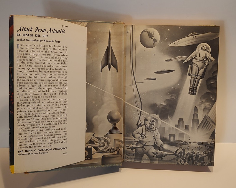 Attack from Atlantis by Lester Del Rey 1953 Winston 1st Edition Kenneth Fagg gallery