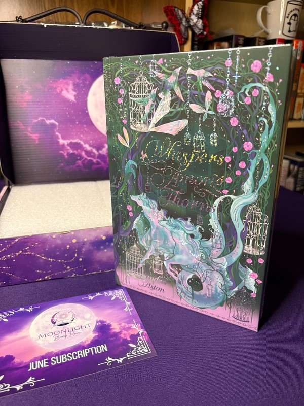 Moonlight Book Box June 2026 Whispers Among Thorns by Cassandra Aston, Sealed