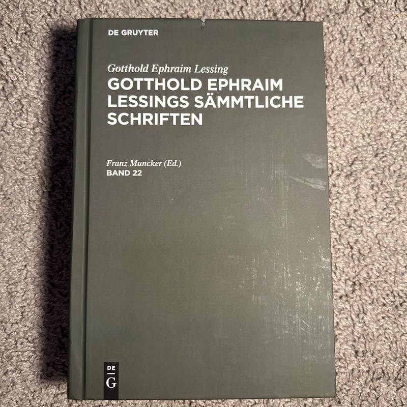 Gotthold Ephraim Lessing: Gotthold Ephraim Lessings Sämmtliche Schrif (Hardback)