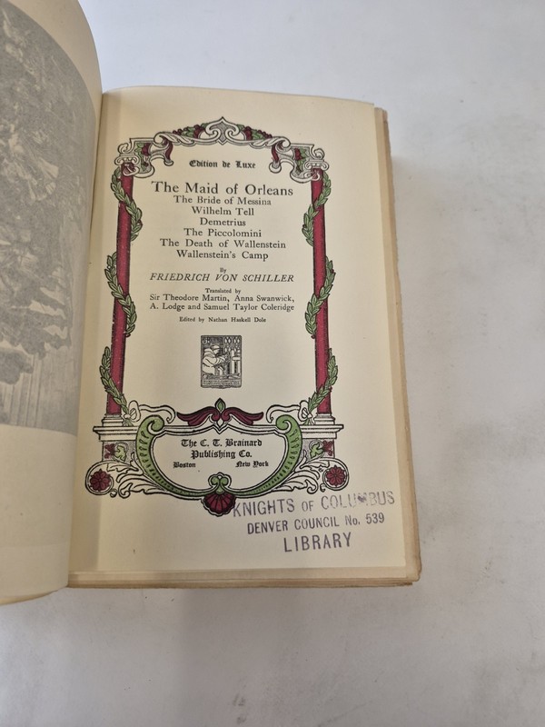 Works of Schiller Vol. IV Hardcover 1902 Limited Edition Copy gallery