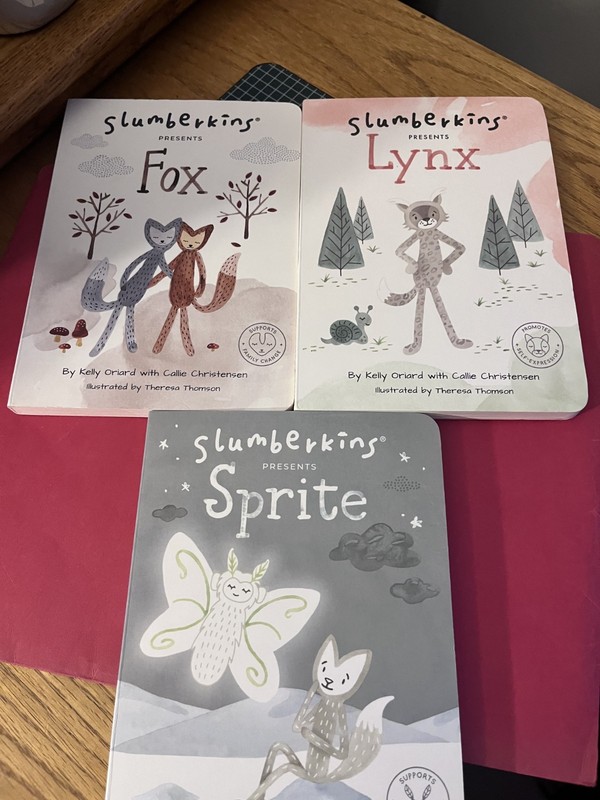 SLUMBERKINS Set of 3 Hardcover Books ~ Fox, Lynx, Sprite ~ EUC