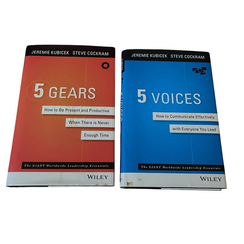 5 Gears & 5 Voices HC DJ Lot Of 2 Books Jeremie Kubicek Communicate Productive