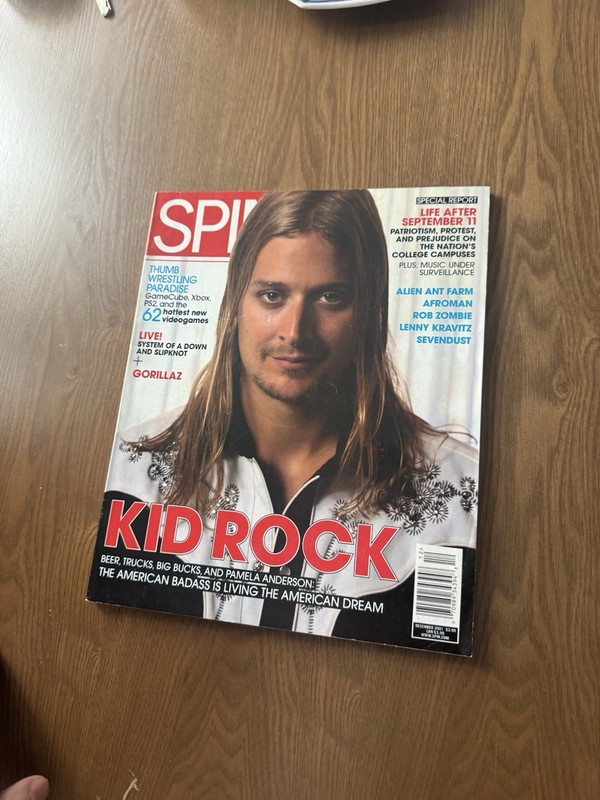 Vintage Y2K Spin Magazine December 2001 KID ROCK Cover Gorillaz Rob Zombie Lenny gallery