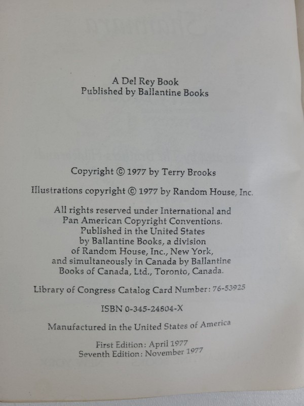*SIGNED* The Sword of Shannara by Terry Brooks Paperback Illustrated 1977 gallery