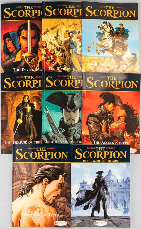 The Scorpion: Cinebook Paperback Comic Book Full Set x8 by Marini Desberg gallery