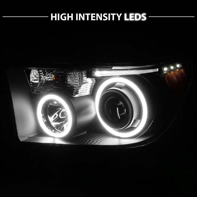 for 2007-2013 Toyota Tundra | 2008-2017 Sequoia Xtreme LED Halo Tubes Black Proj gallery