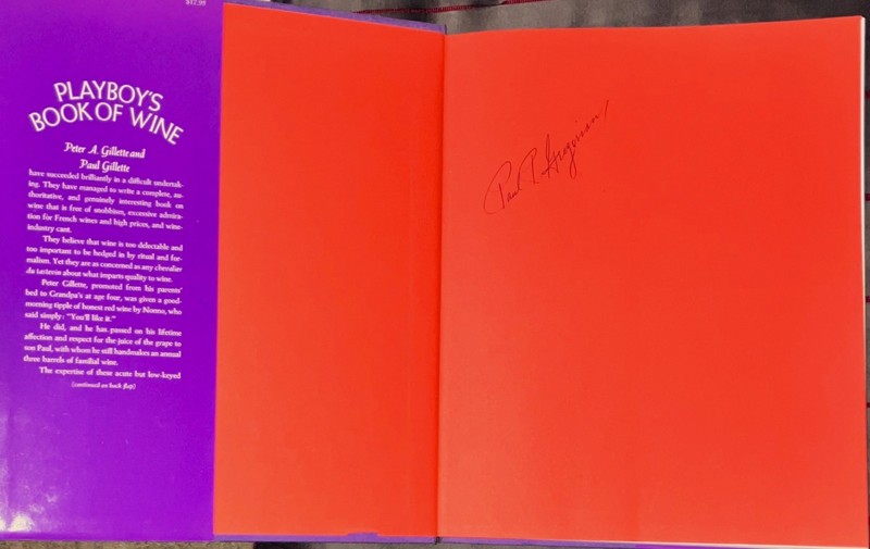 PLAYBOY'S BOOK OF WINE by Peter A. & Paul Gillette HCDJ 1974 First Ed. 252 pages gallery