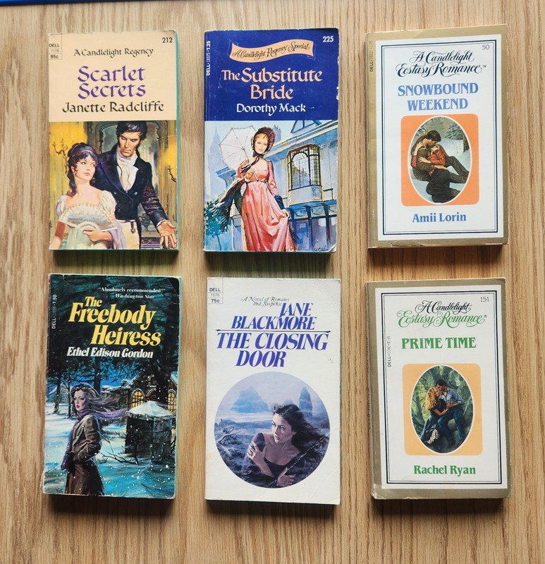 Dell Romance Novels Vintage Paperbacks Lot of 6