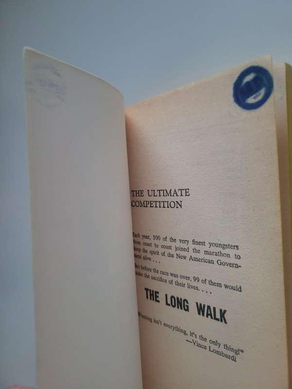 1979 THE LONG WALK STEPHEN KING SIGNET PAPERBACK RICHARD BACHMAN 1ST EDITION 3RD gallery