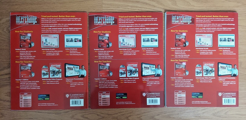 Set of 3 Books Interchange Workbook 1, 1A, 1B Fourth Edition New Trade Paperback gallery