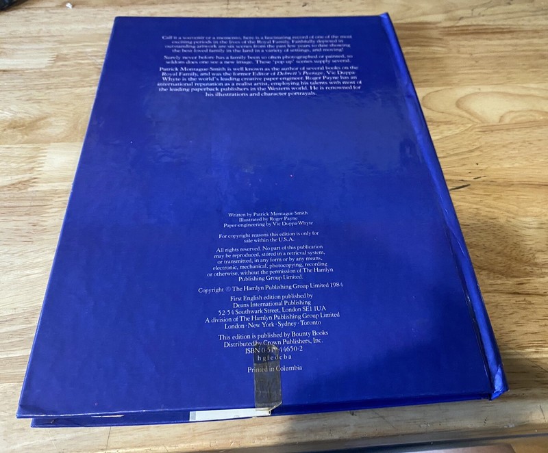 The Royal Family (Princess Diana) Pop-Up Book by Patrick Montague Smith 1984 gallery