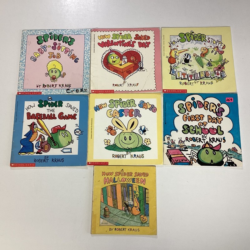 Robert Kraus Spider Preschool Kindergarten 1st Grade Story Picture 7 Book Lot