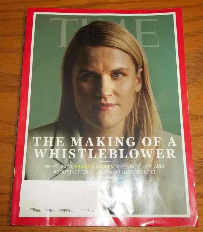 Time Magazine Dec 5/Dec 13, 2021, Back Issue