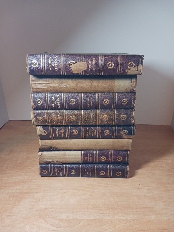 The Works of Rudyard Kipling in 8 Volumes Edinburgh De Luxe Limited Ed 1909