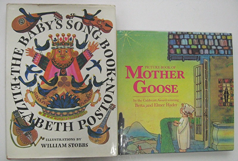 2 Bks! THE BABY’S SONG BOOK E. Poston & PICTURE BOOK OF MOTHER GOOSE Hader DJ 32