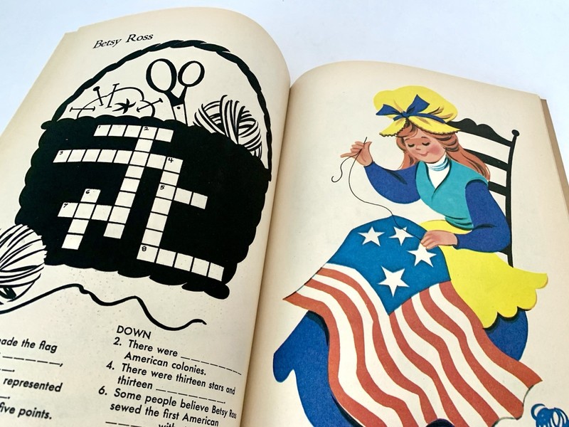 VTG 1975 America Celebrates Grades 4-6 Whitman Patriotic Crossword Puzzle Book gallery