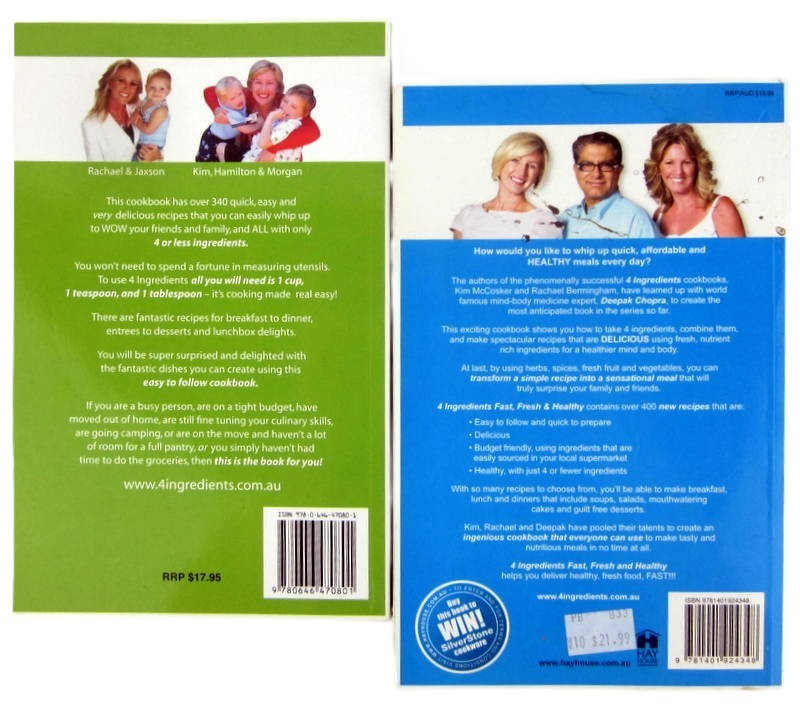 2 x 4 Ingredients Book Bundle Fast Fresh Healthy Quick Easy Delicious Recipes gallery