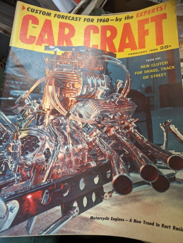 CAR CRAFT 1960 FEB – CUSTOM TRENDS, CYCLE-KARTING