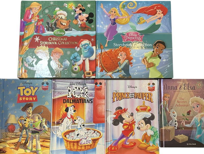 Two Each Disney Princess Storybook Collection Hard Back Books + 4 Books LOT of 6