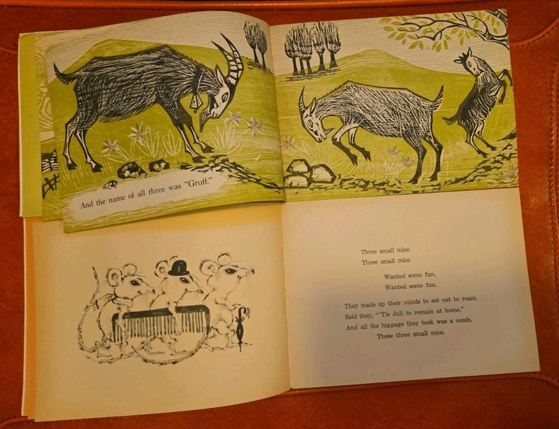 VTG Animal Folktales and Fairytales Childrens Book Lot - Mother Goose, Three Bli gallery