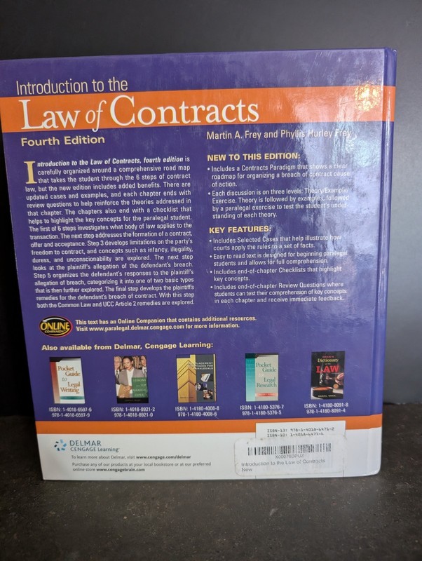 Introduction to the Law of Contracts by Martin Frey & Phyllis Frey -2007; HC gallery