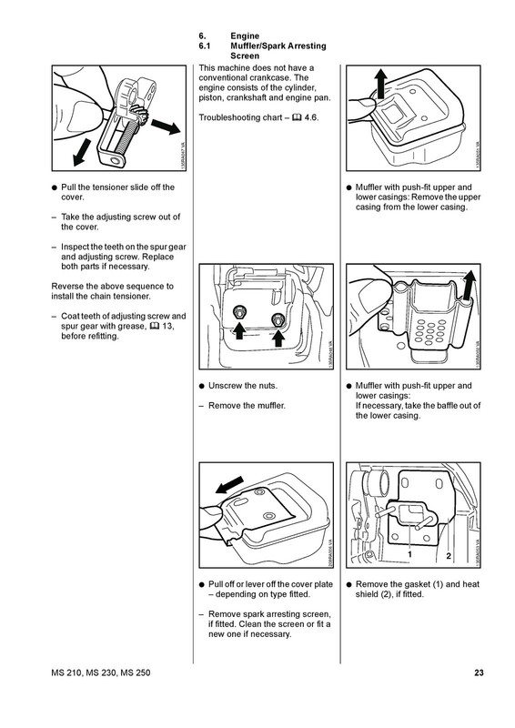 STIHL MS 210 230 250 Chainsaw Service Manual 2007 - WIRE CLOSURE - TOUGH COVERED gallery
