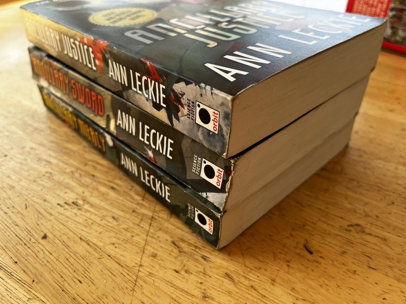 Ann Leckie Imperial Radch Trilogy ANCILLARY Justice, Sword, Mercy Orbit PB Box gallery