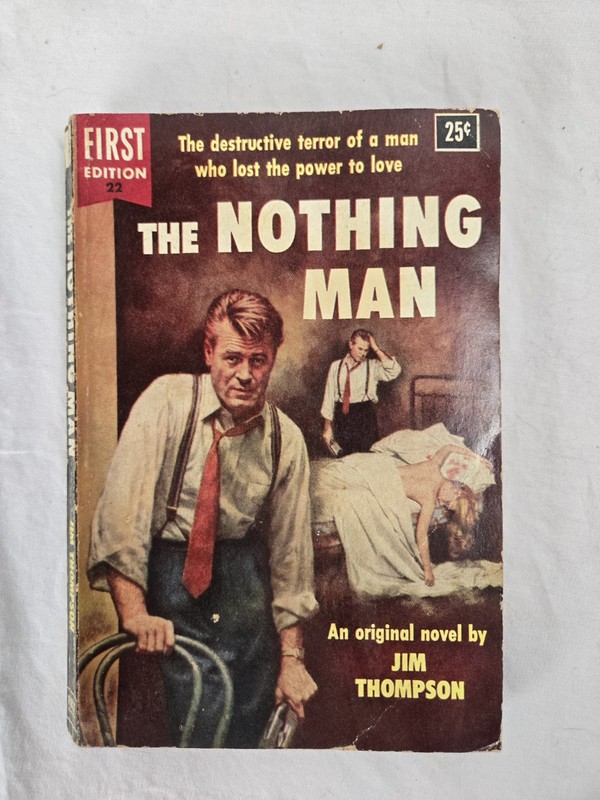 1954 Dell First Edition 22 The Nothing Man Jim Thompson Mystery Pulp Vintage