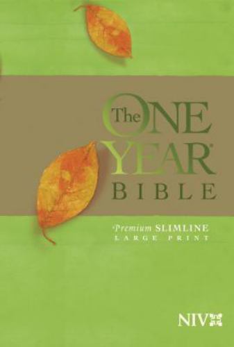 One Year Premium Slimline Bible-NIV-Large Print by Tyndale Publishers