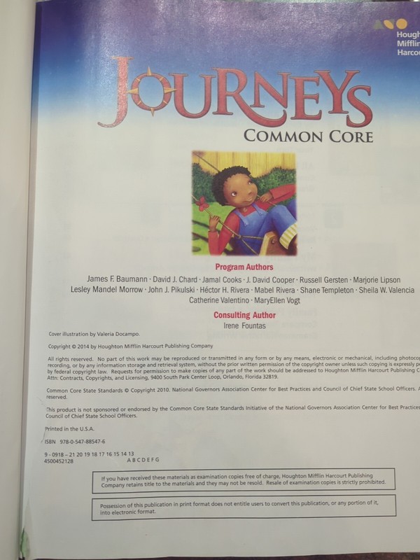 Journeys Ser.: Journeys : Common Core Student Edition Volume 1 Grade 2 2014... gallery