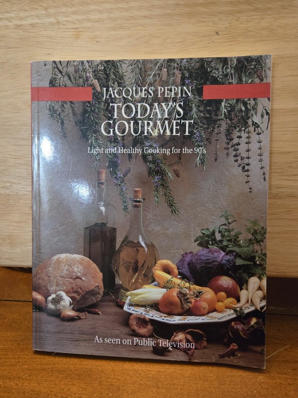 Jacques Pepin Today’s Gourmet Great Light Cooking Recipe Cookbook VTG PBS NOS