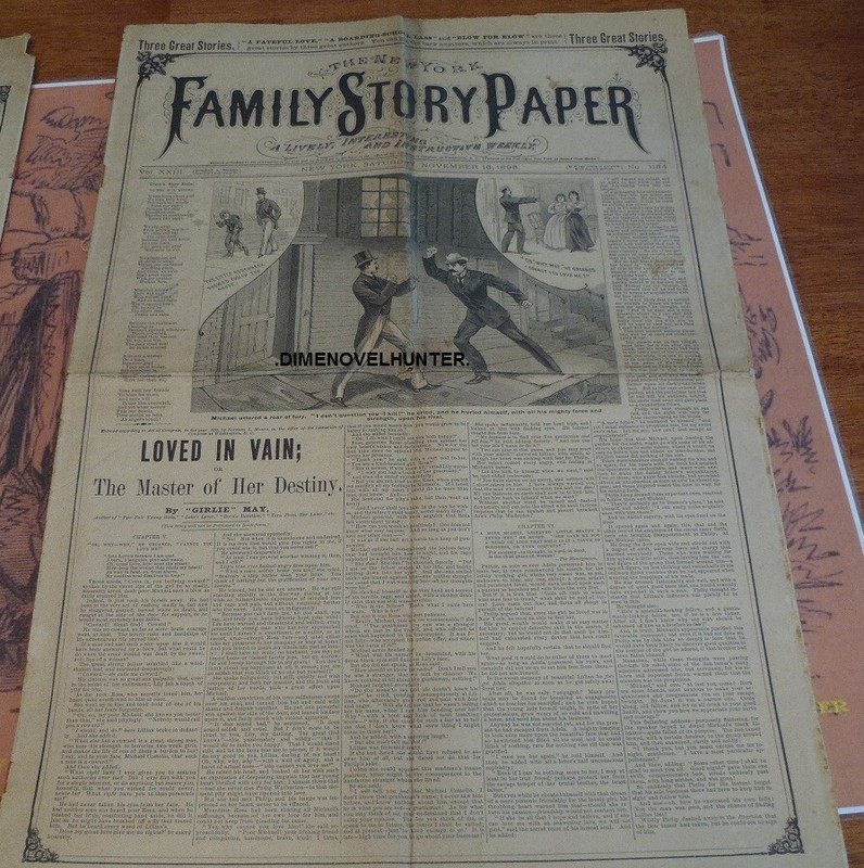NEW YORK FAMILY STORY PAPER #1154 SCARCE NORMAN MUNRO 1895 STORY PAPER