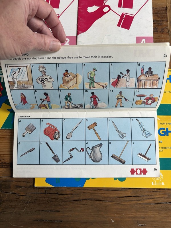 1979 Discovery Toys Think It Through Tile Beginning Reading Lot Of 9 gallery