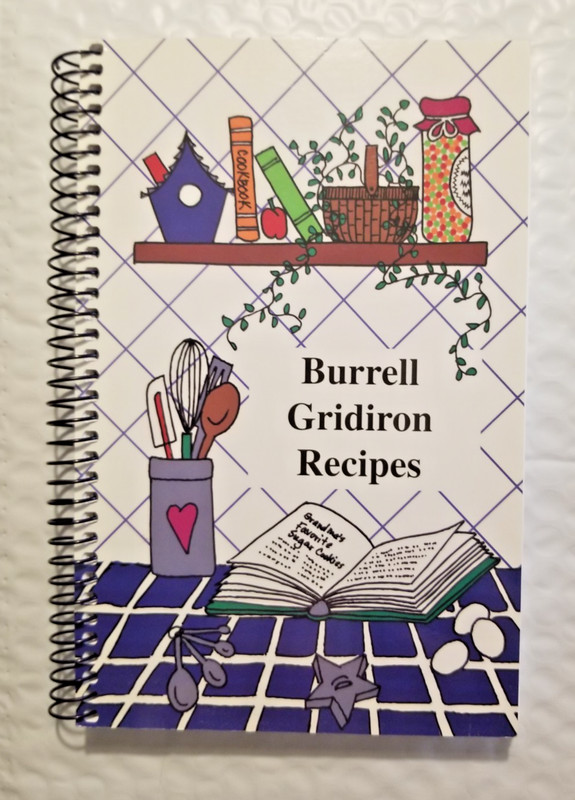 Burrell Gridiron Recipe Book Spiral Bound 169 Page Pennsylvania Cooking Football