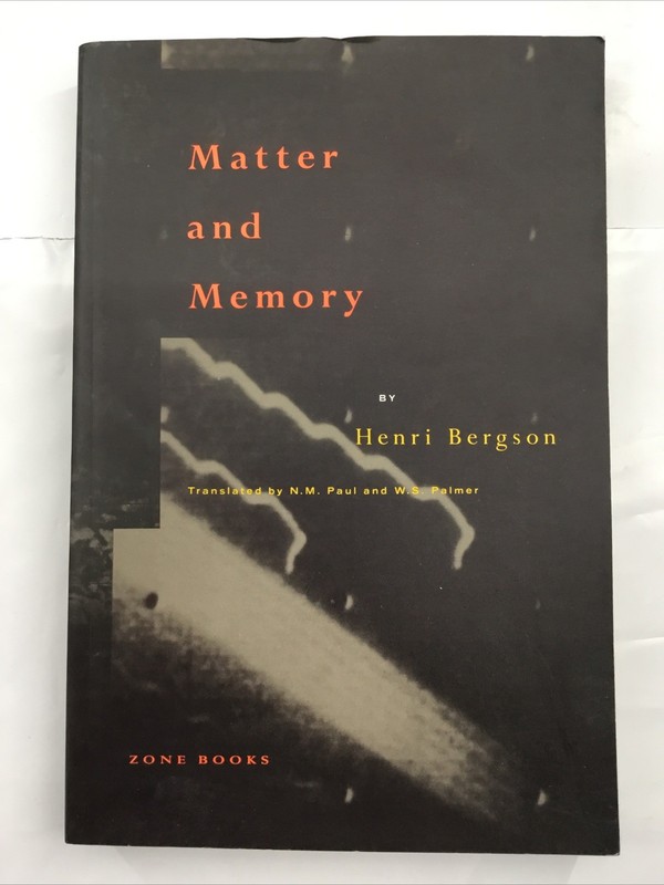 Matter & Memory Henri Bergson 1991 Paperback Nancy Margaret Paul Translation
