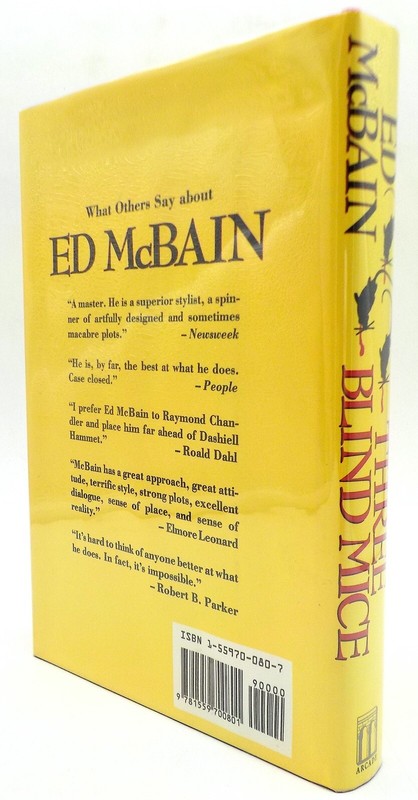 THREE BLIND MICE Ed McBain Signed First Edition Arcade Publishing HC 1990 gallery