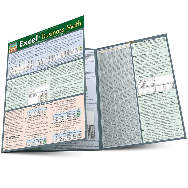 QuickStudy | Excel – Business Math Laminated 6-Page Implementation Guide