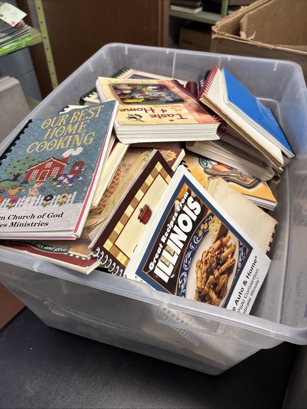 Vintage Church/other Spiral Bound Local Recipe Cookbooks - Random Lot of 10 gallery