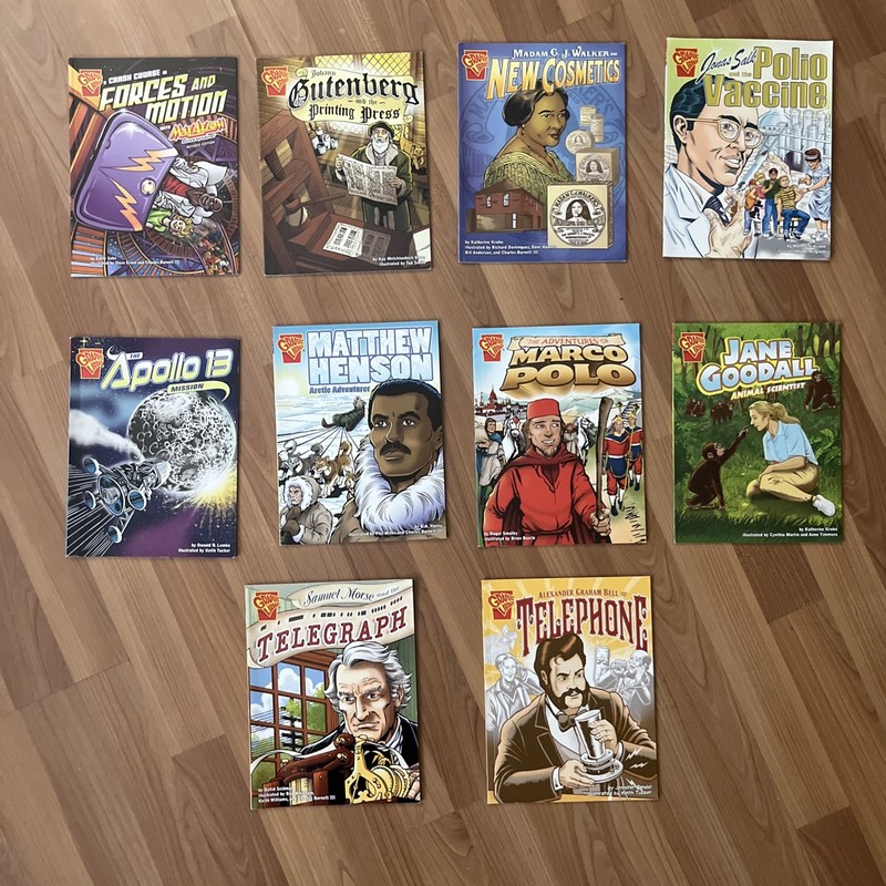 Graphic Library Collection Of 10 Books, All In Like New Condition.