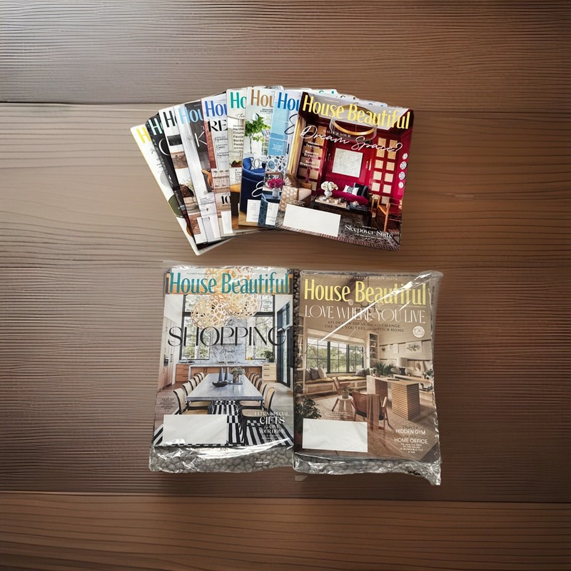 House Beautiful Lot Of 11 Mixed 2020, 2021 2022 . ( 2 In Orig Plastic) Magazines