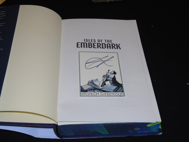Signed Brandon Sanderson Isles Of The Emberdark UK Exclusive Ed BookPlate