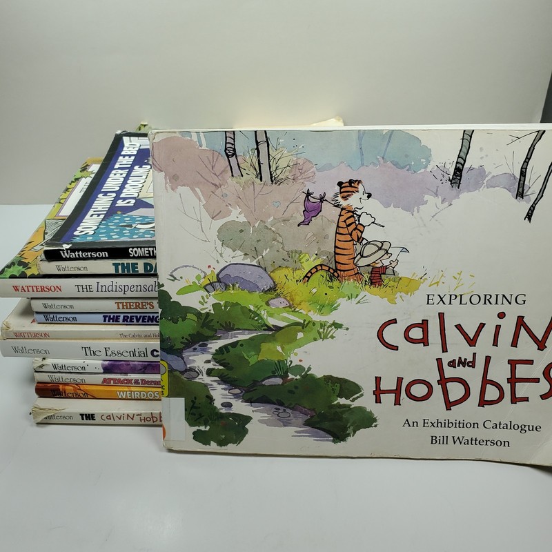 Lot of 12 CALVIN AND HOBBES Series Comic Strip Paperback Books Bill Watterson