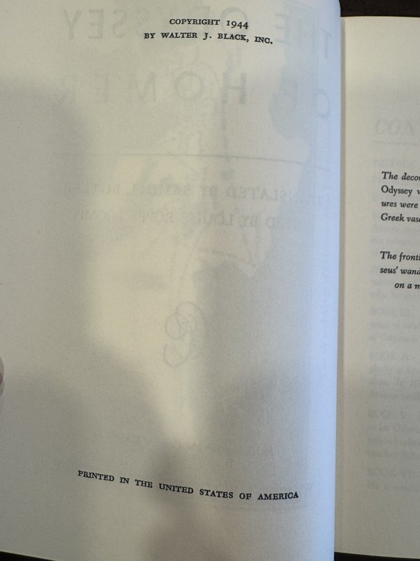 Homers Odyssey & The Iliad Vintage 1942 & 1944 Books Classics Club gallery