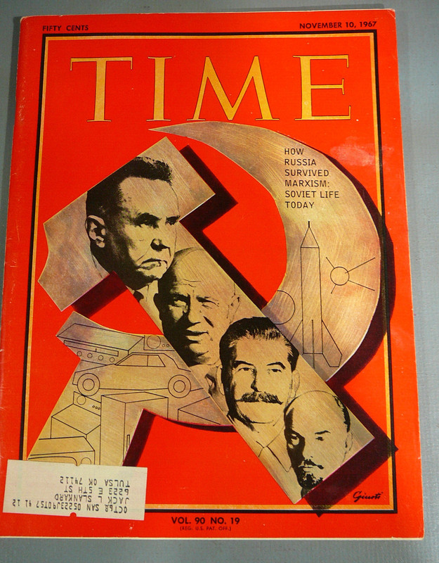 Vintage Nov 10, 1967 Time Magazine «How Russia Survived Marxism, Soviet Life»
