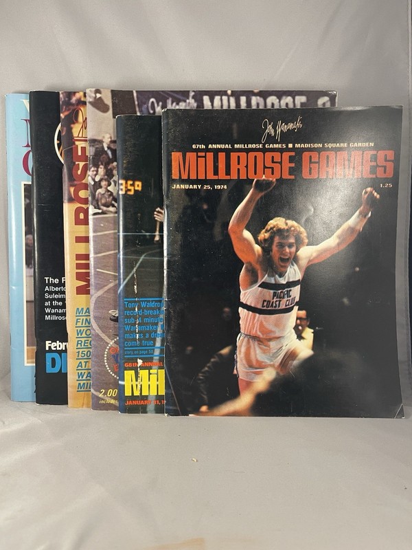 6 Wanamaker Millrose Games NYC Madison Square Garden Programs 1974 – 1983 Track