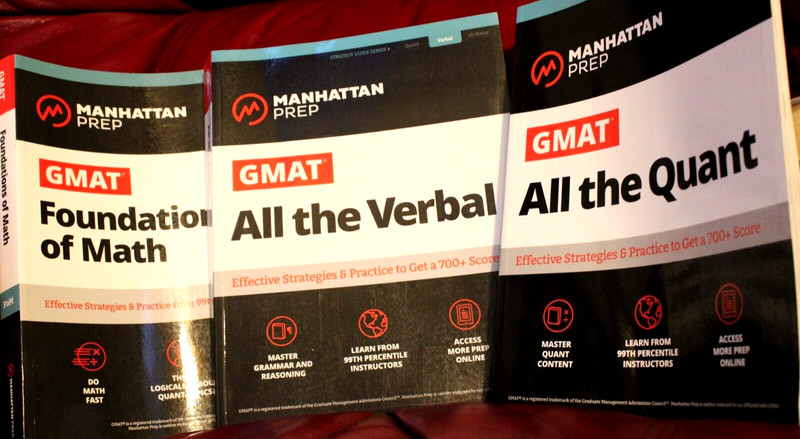 Manhattan Prep GMAT All The Verbal All The Quant & Foundations of Math Textbooks
