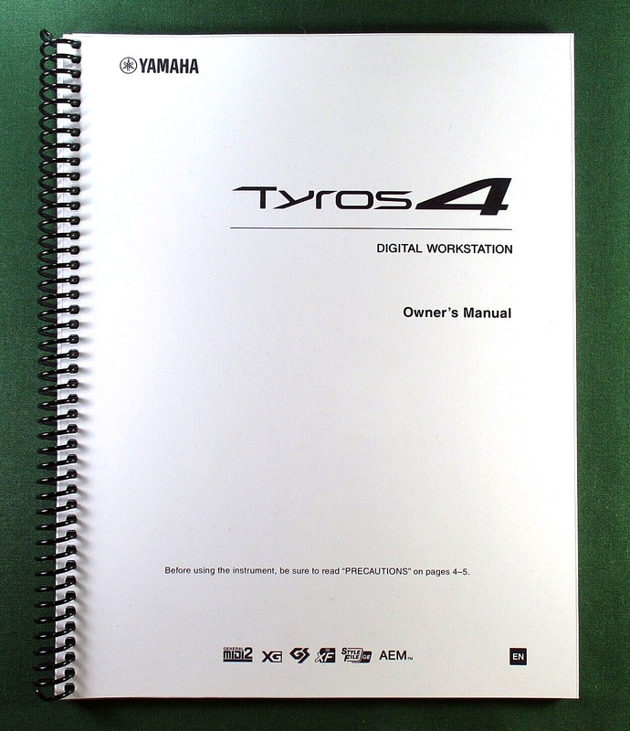 Yamaha Tyros 4 Owner’s Manual: 126 Pages & Protective Covers!
