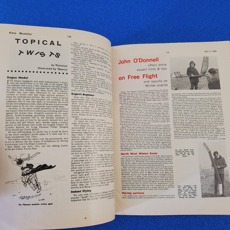 1966 MAR - AERO MODELLER: CESSNA SKYHAWK RADIO MODEL FEATURE VINTAGE MAGAZINE gallery