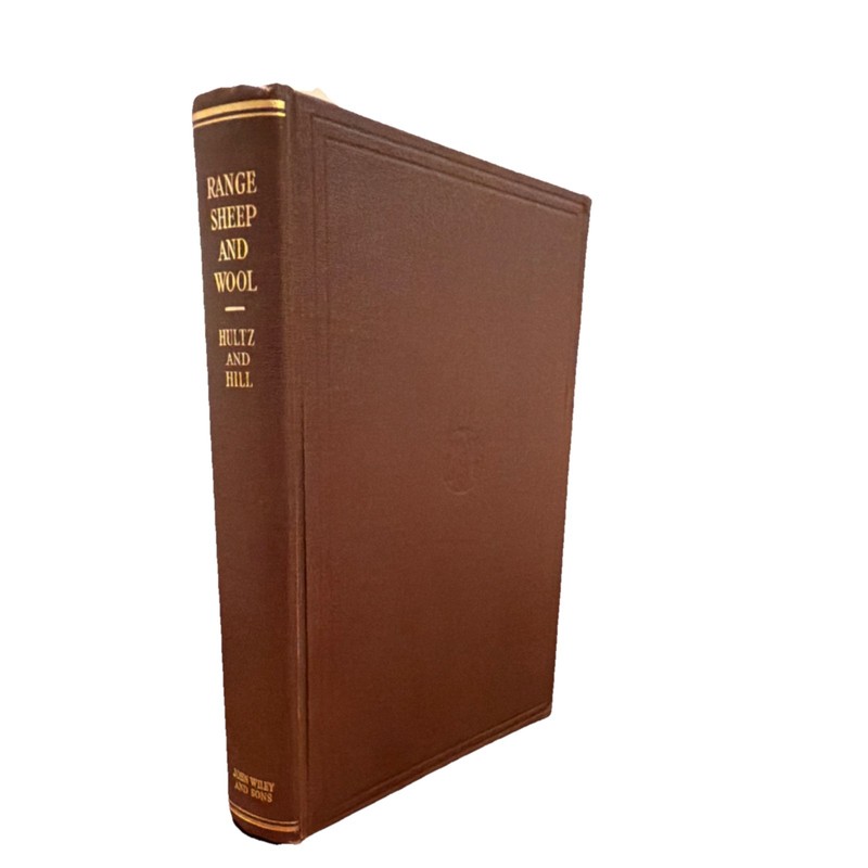 John Wiley & Sons Range Sheep and Wool Hultz Hill Hardcover Agriculture 1931